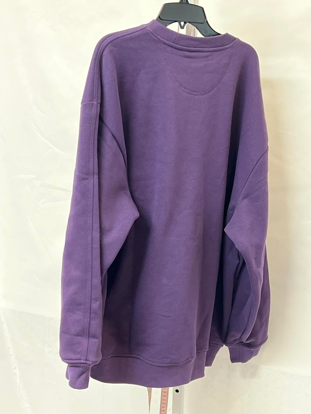 new Adidas women's Essentials Fleece Long Oversized Crew Sweatshirt purple