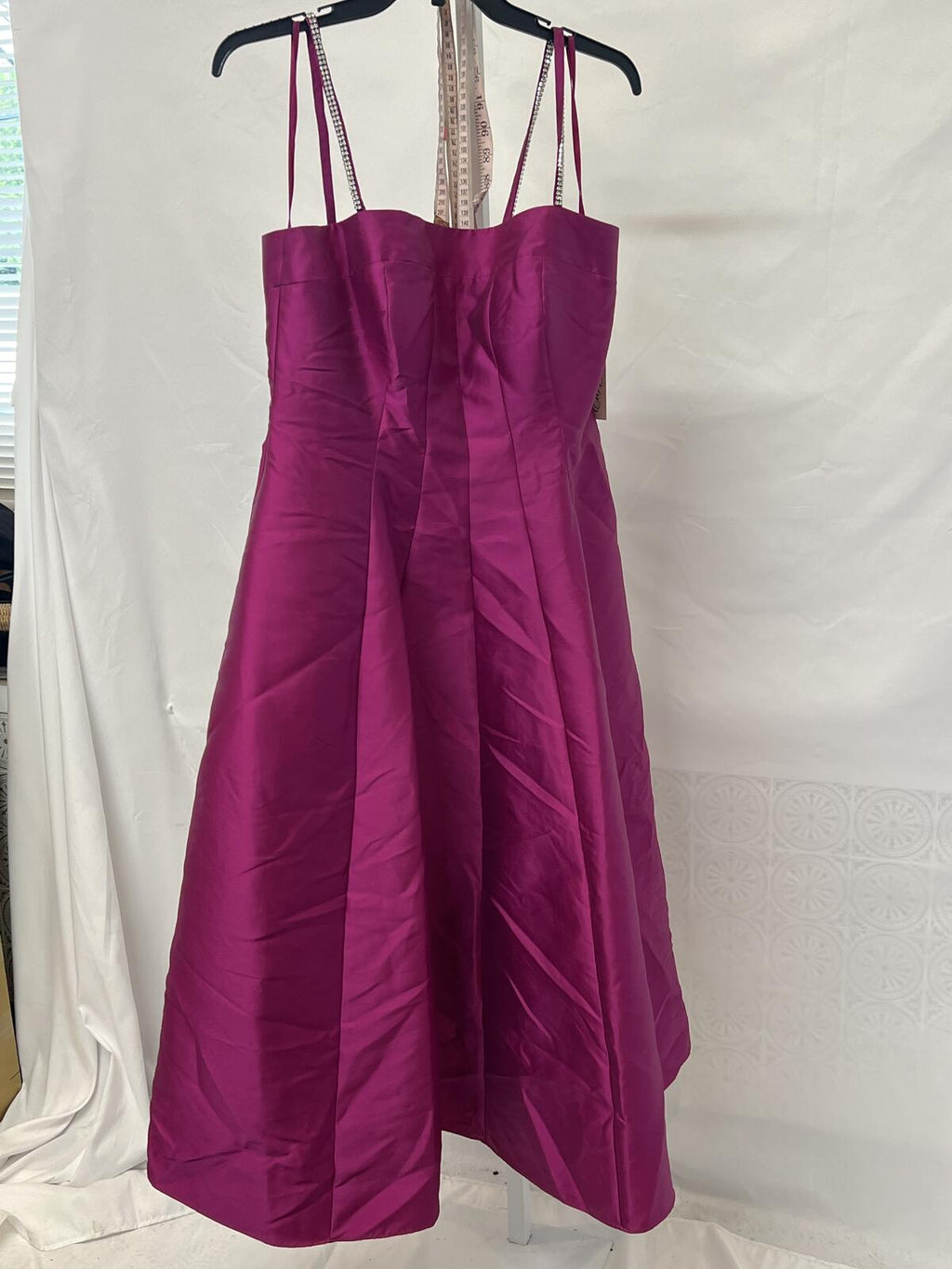 Macy's Eliza J Women's Solid Color Square-Neck Sleeveless Midi Dress