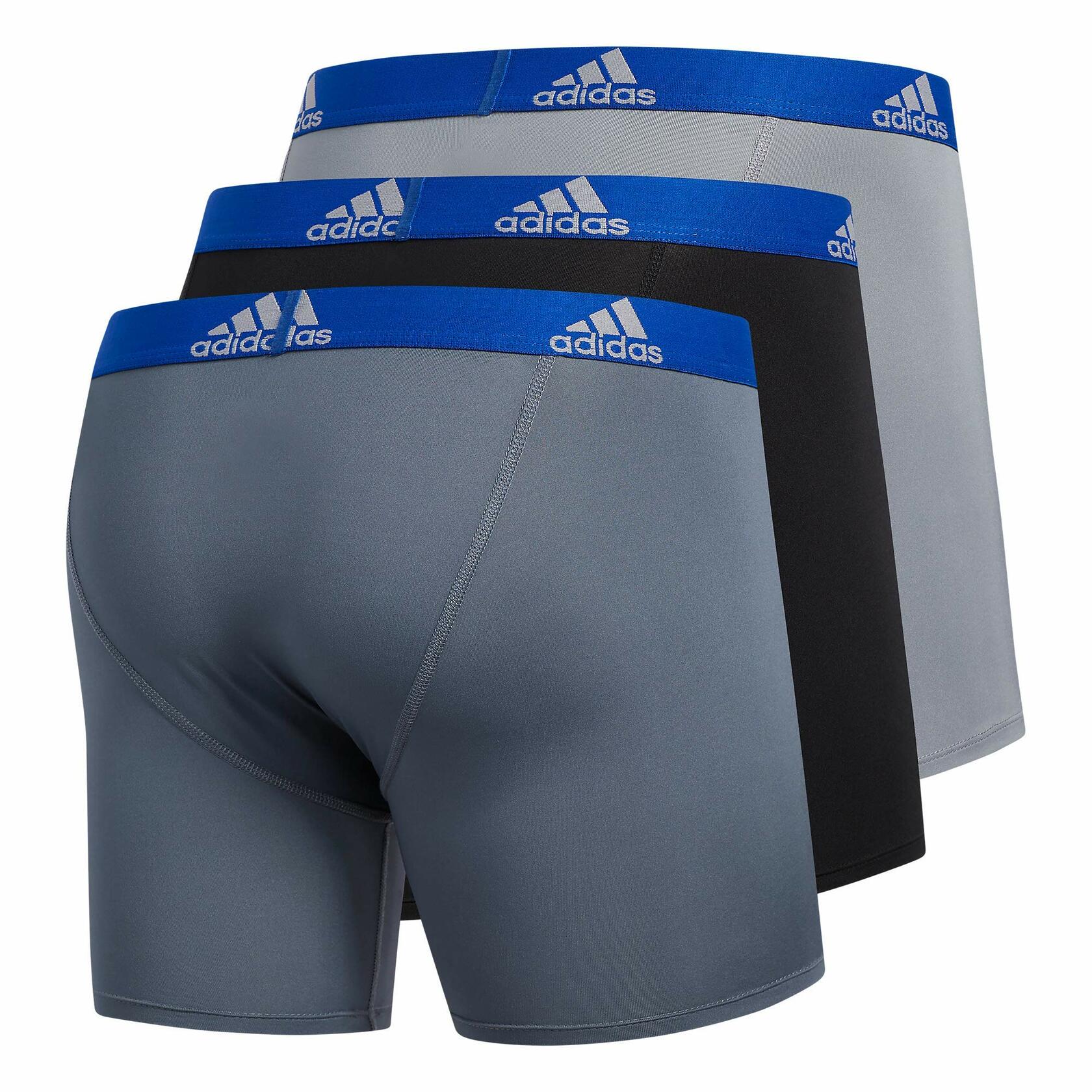 adidas Mens Microfiber Boxer Briefs Underwear (Multipack) Athletic Stretch-Fit