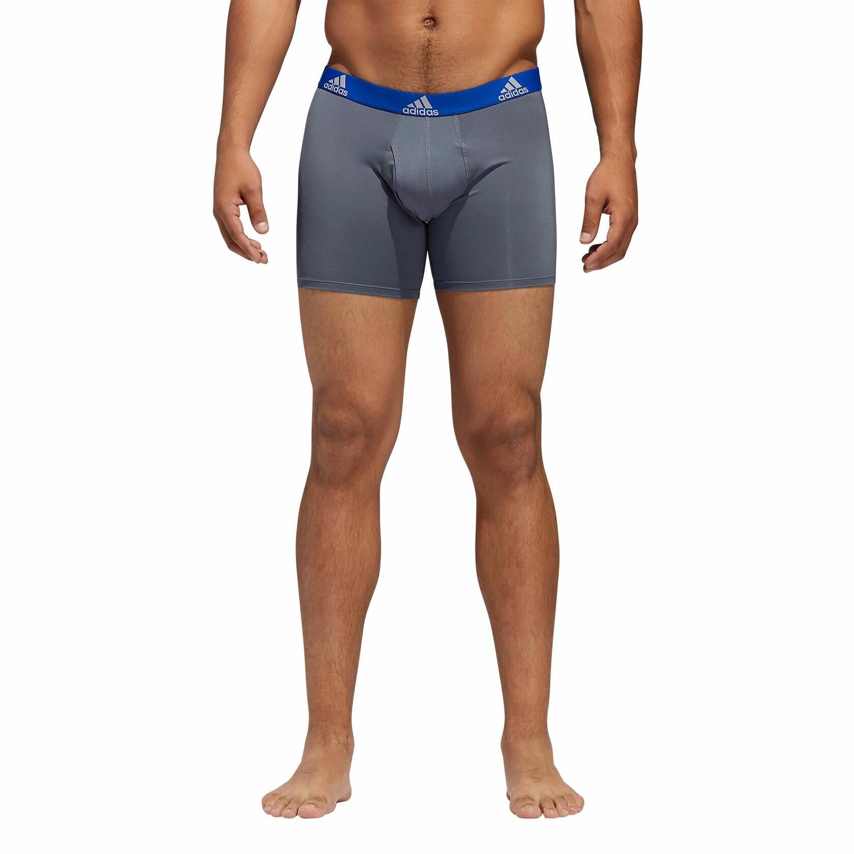 adidas Mens Microfiber Boxer Briefs Underwear (Multipack) Athletic Stretch-Fit