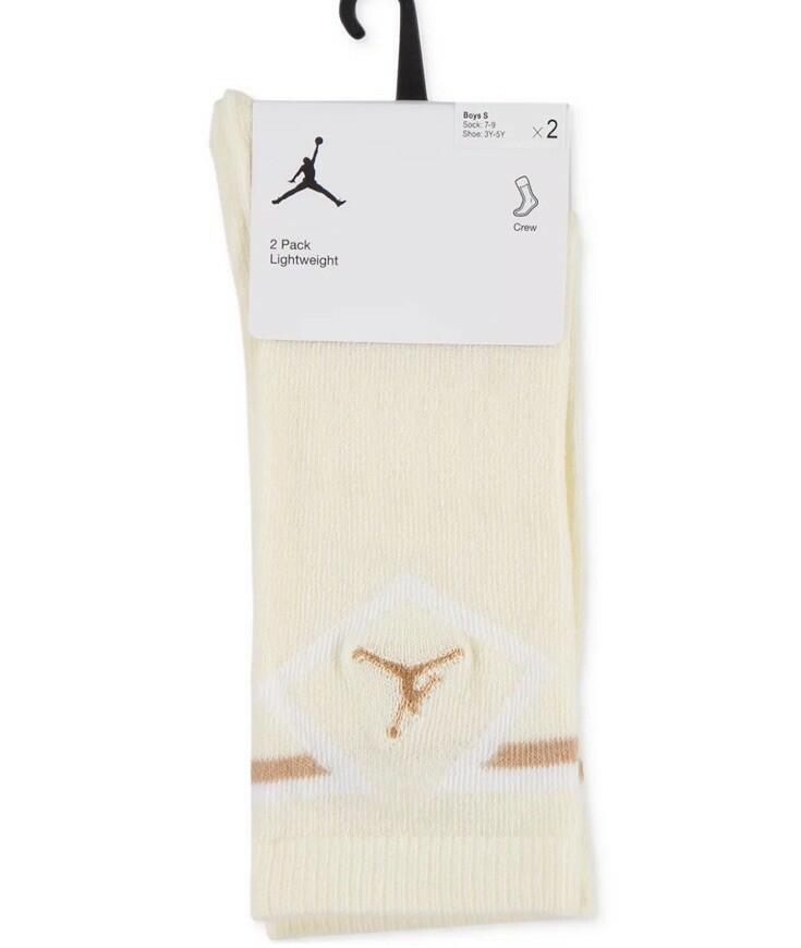 NEW 2 PAIR PACK NIKE JORDAN CUSHIONED CREW SOCKS UNISEX  xs, s, m
