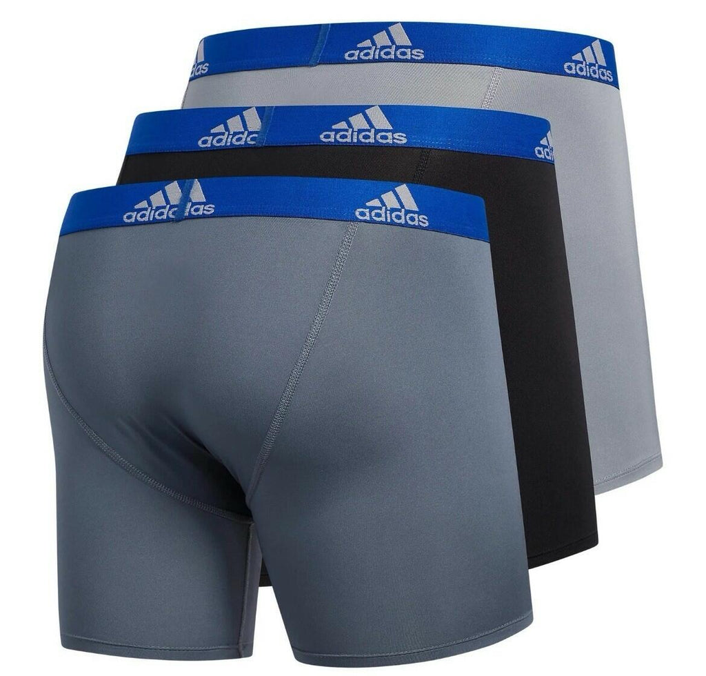 adidas Mens Microfiber Boxer Briefs Underwear (Multipack) Athletic Stretch-Fit