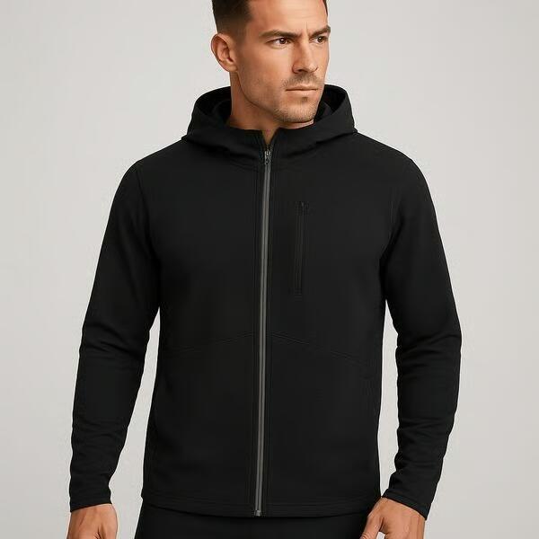 VRST Cold Weather Performance Jacket Pure Black Men's water resistance