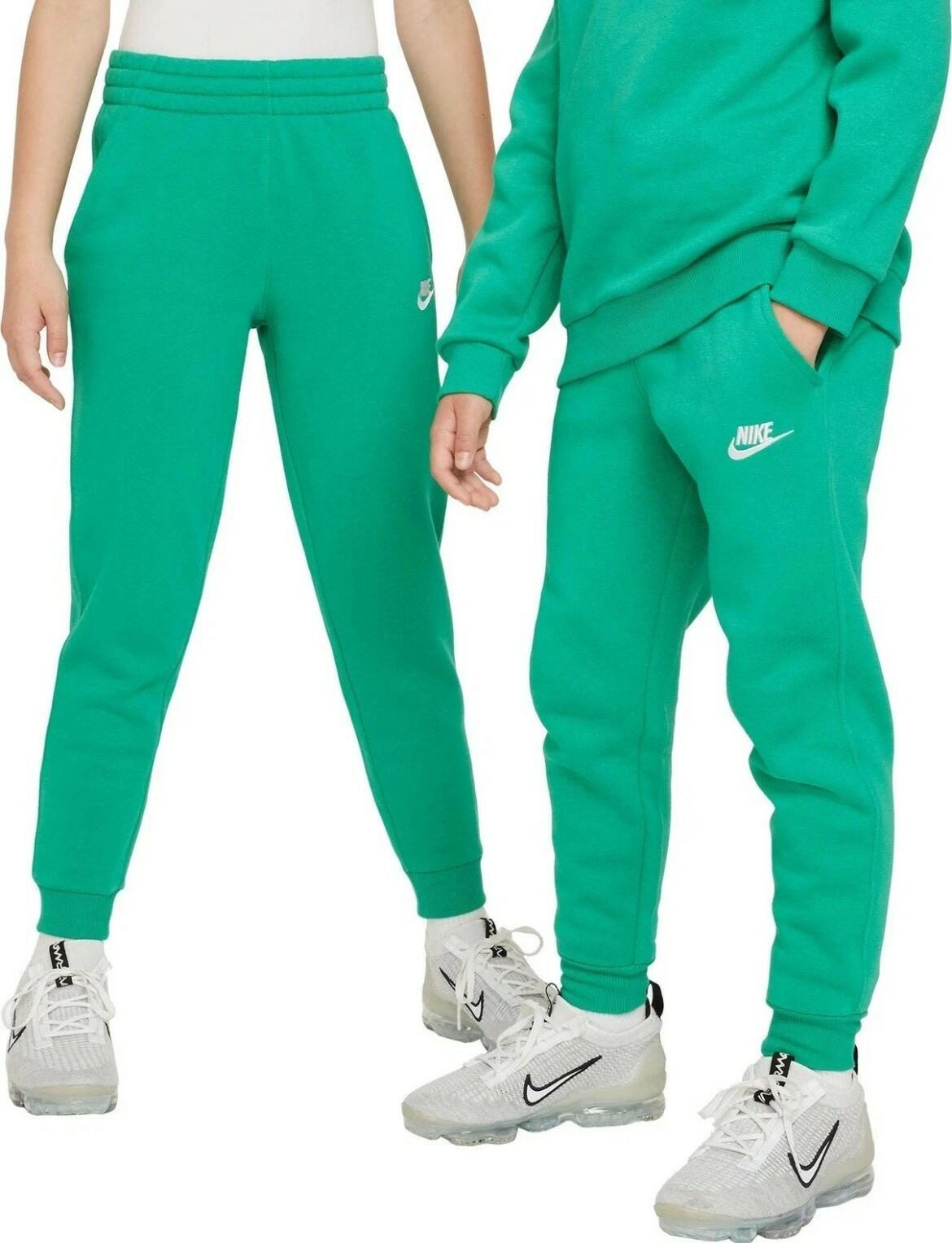 Nike Kids sportswear club fleece pants unisex joggers black and green