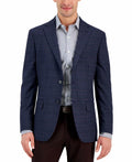 Tommy Hilfiger Mens Modern fit Sport Coat Blazer Regular fit  Navy Blue Plaid