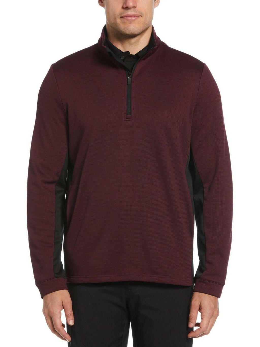 Pga Tour Men's Micro Jacquard Quarter-Zip Pullover golf Sweater  $85 NWT