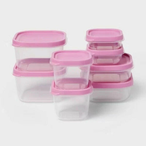 16pc (set of 8) Plastic Food Storage Container Set - Room Essentials™