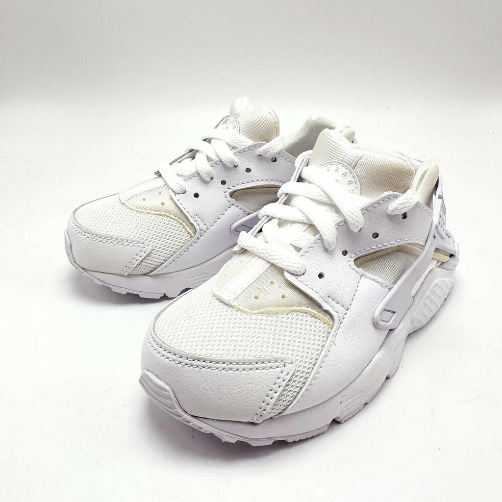 *NEW* PRE-SCHOOL Kids NIKE Air Huarache Run (PS) Triple White  (704949 110)