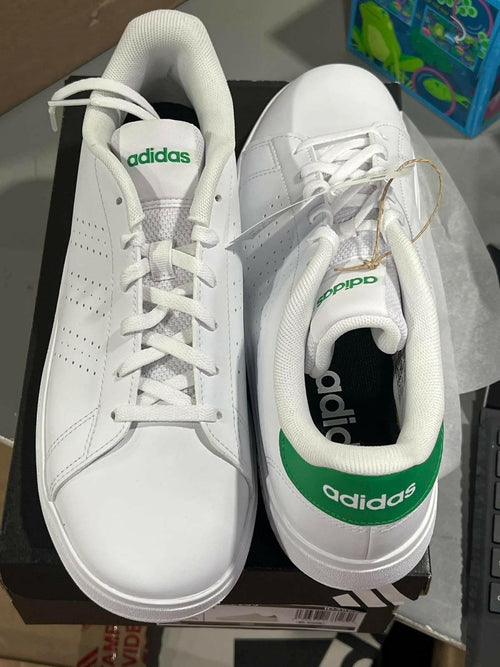 Adidas Advantage Base 2.0 J Sneaker, Kids, White/Green ID 3889 Brand New