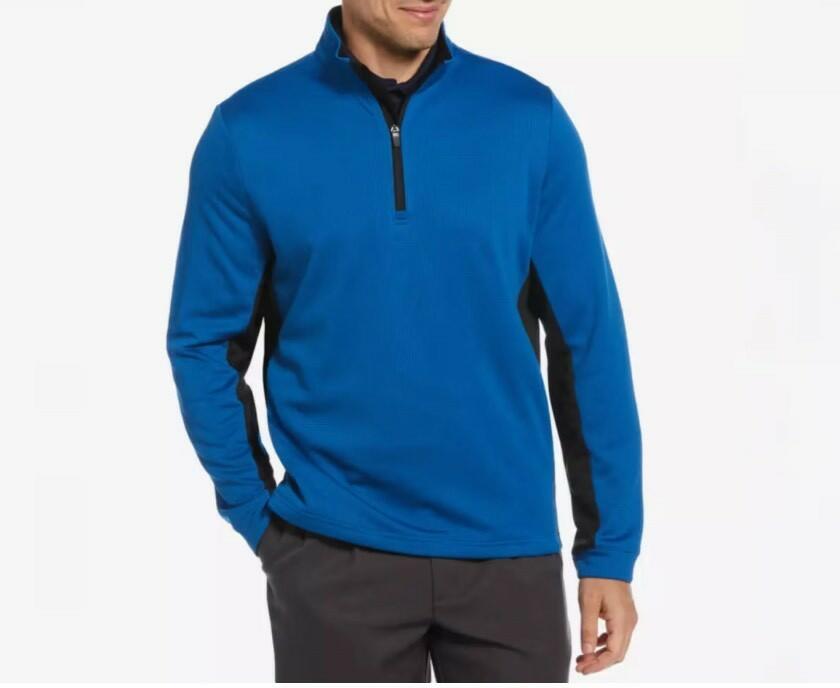 Pga Tour Men's Micro Jacquard Quarter-Zip Pullover golf Sweater  $85 NWT