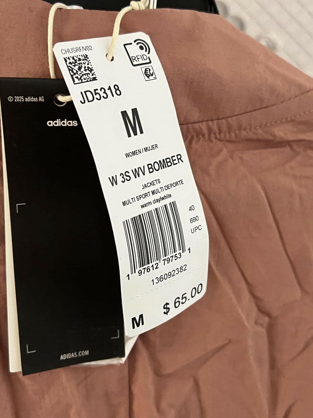 adidas Women's Essentials 3-Stripes Bomber Jacket and Parachute Pants in Set m