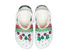 Crocs Unisex-Adult Classic Lined Holiday Clogs US Size 12 M White Sweater NEW