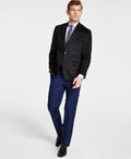 Michael Kors Men's Classic Fit Notch Lapel Faux Suede Sport Coat kent black