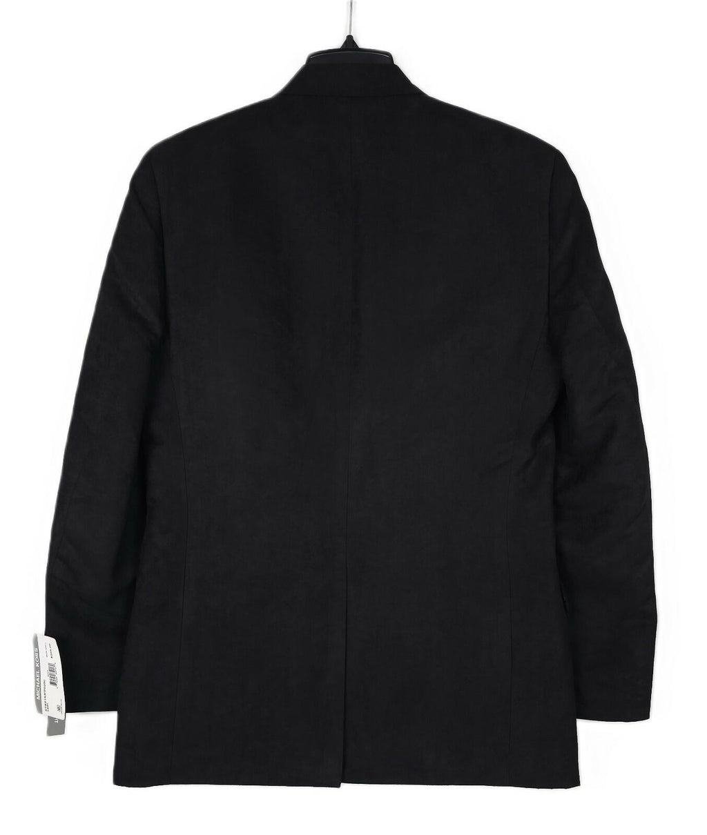 Michael Kors Men's Classic Fit Notch Lapel Faux Suede Sport Coat kent black
