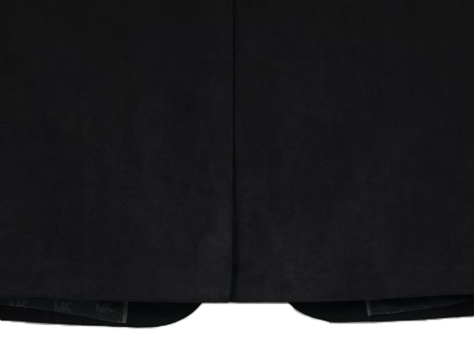 Michael Kors Men's Classic Fit Notch Lapel Faux Suede Sport Coat kent black