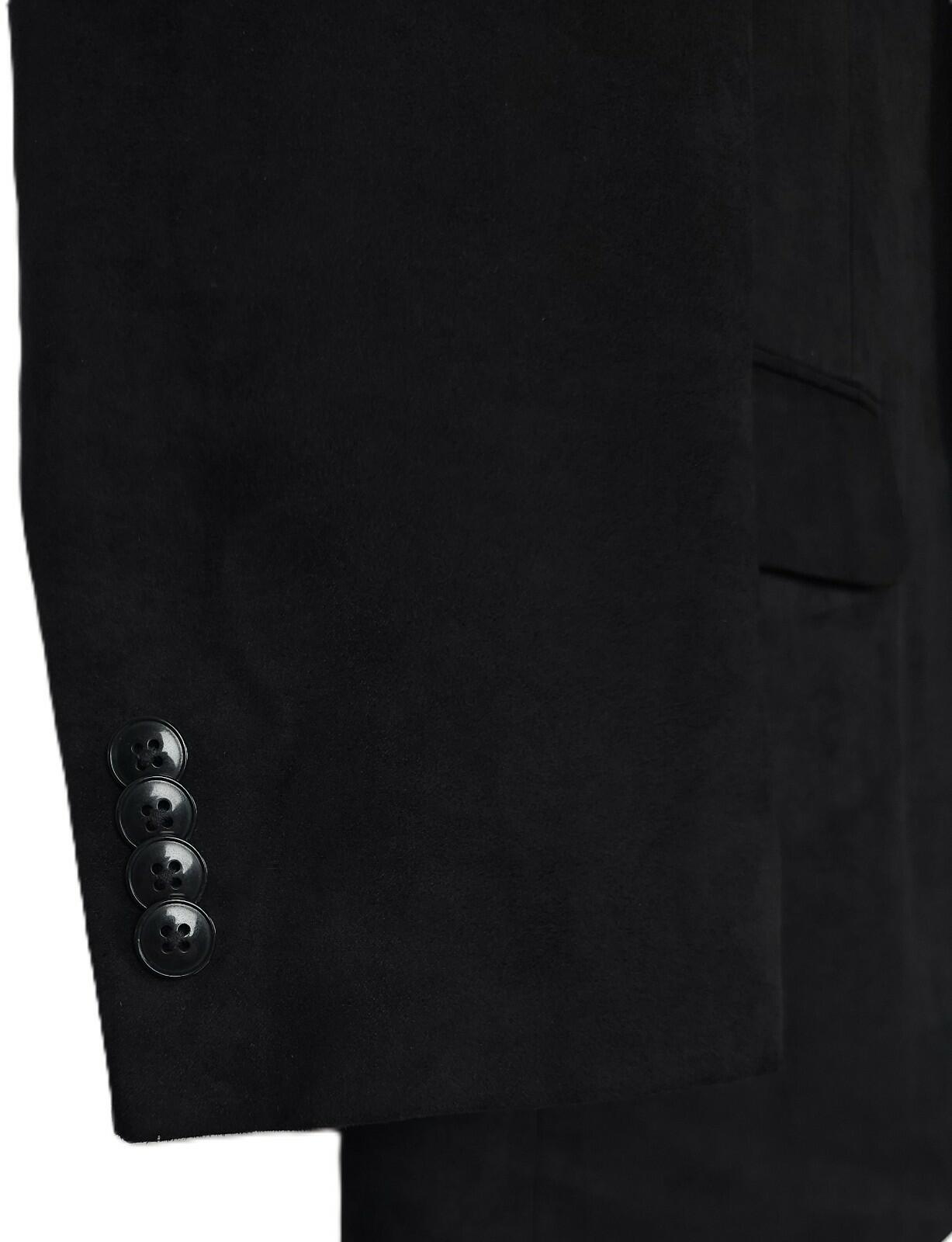 Michael Kors Men's Classic Fit Notch Lapel Faux Suede Sport Coat kent black