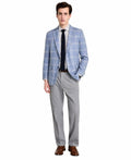 nwt Tommy Hilfiger Mens Modern fit Sport Coat Blazer Light Blue Plaid Stretch