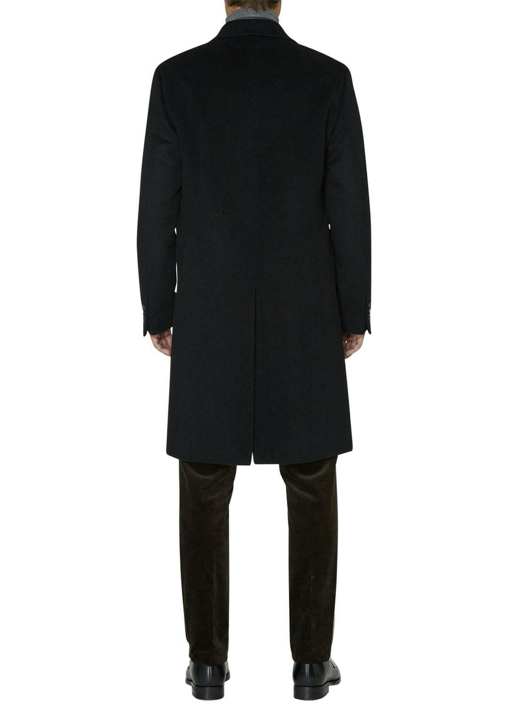 Nautica Men's Classic-Fit Double Breasted Wool Overcoat in black 44R