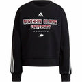 adidas Women s Long-Sleeve Northern Illinois 3-Stripe Crew Pullover Sweatshirt