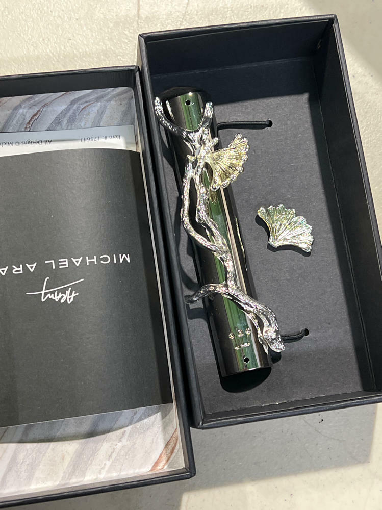 Michael Aram Butterfly Ginkgo Luxe Mezuzah, in box flaw
