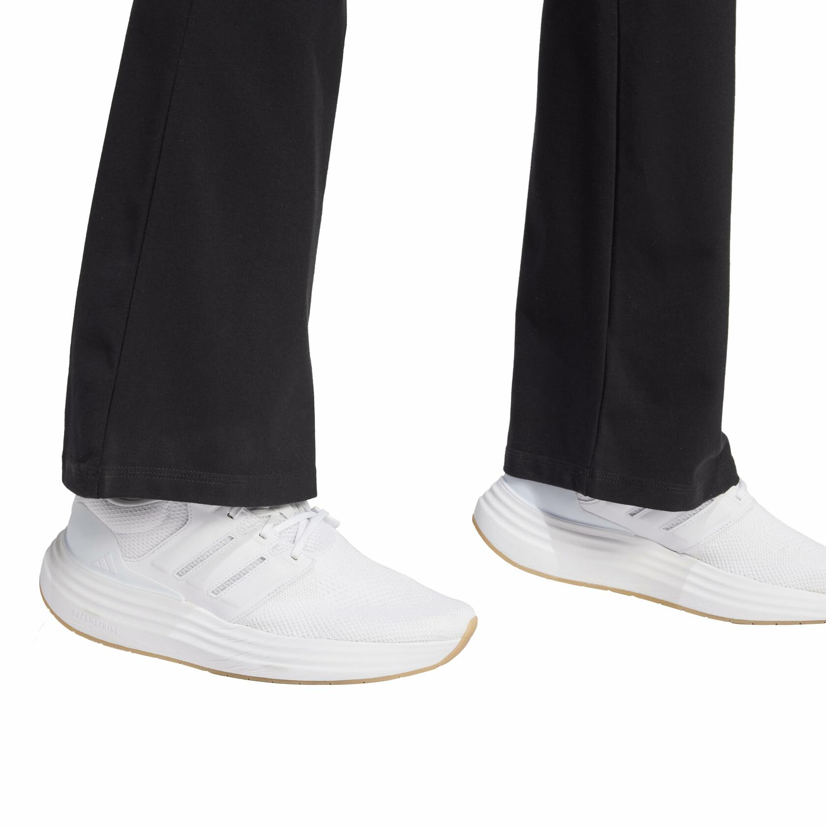 Adidas Womens Small Logo Single Jersey Flare Sportswear Leggings, Black/White, Large