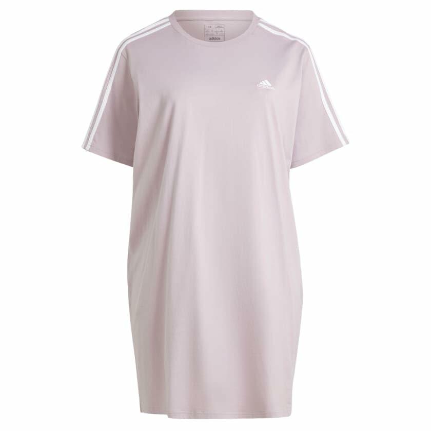 adidas Essentials 3-Stripes Single Jersey Boyfriend Tee Dress (Plus Size)