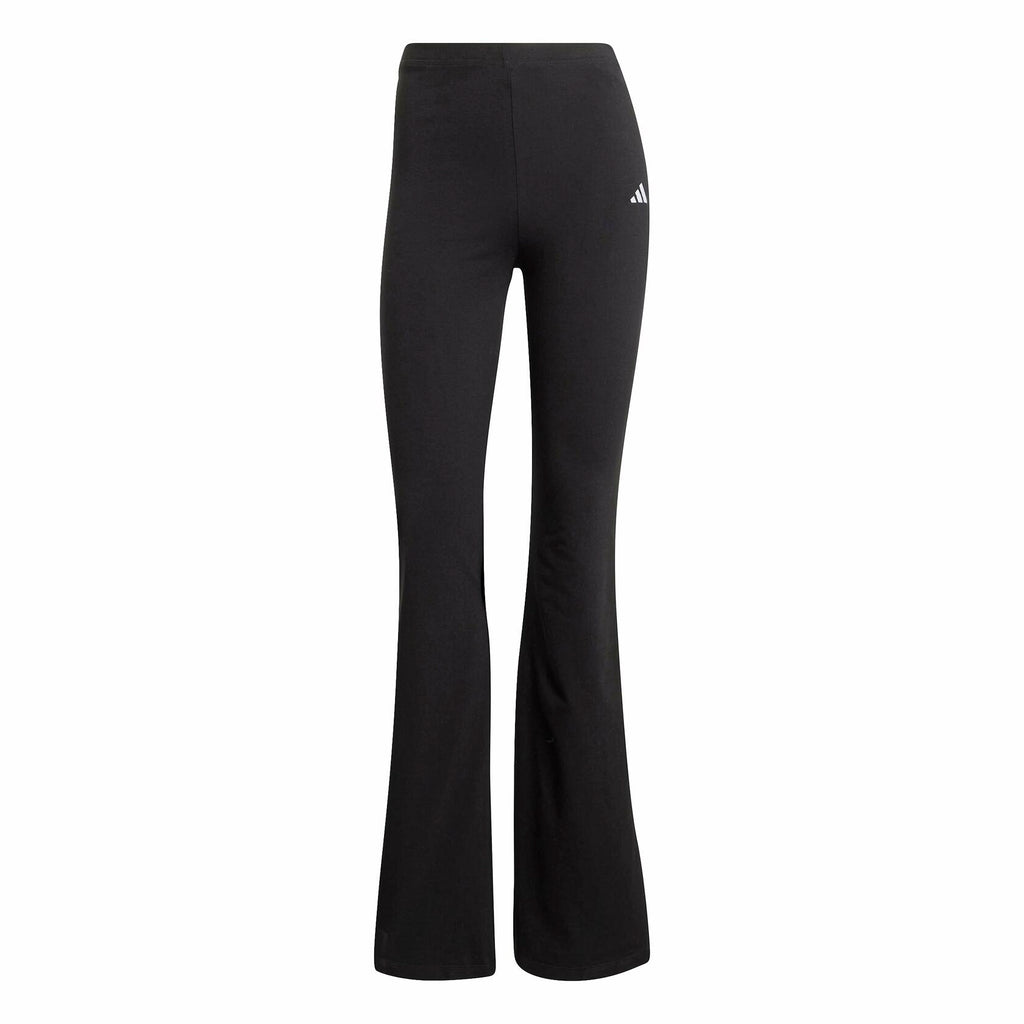 Adidas Womens Small Logo Single Jersey Flare Sportswear Leggings, Black/White, X-Small