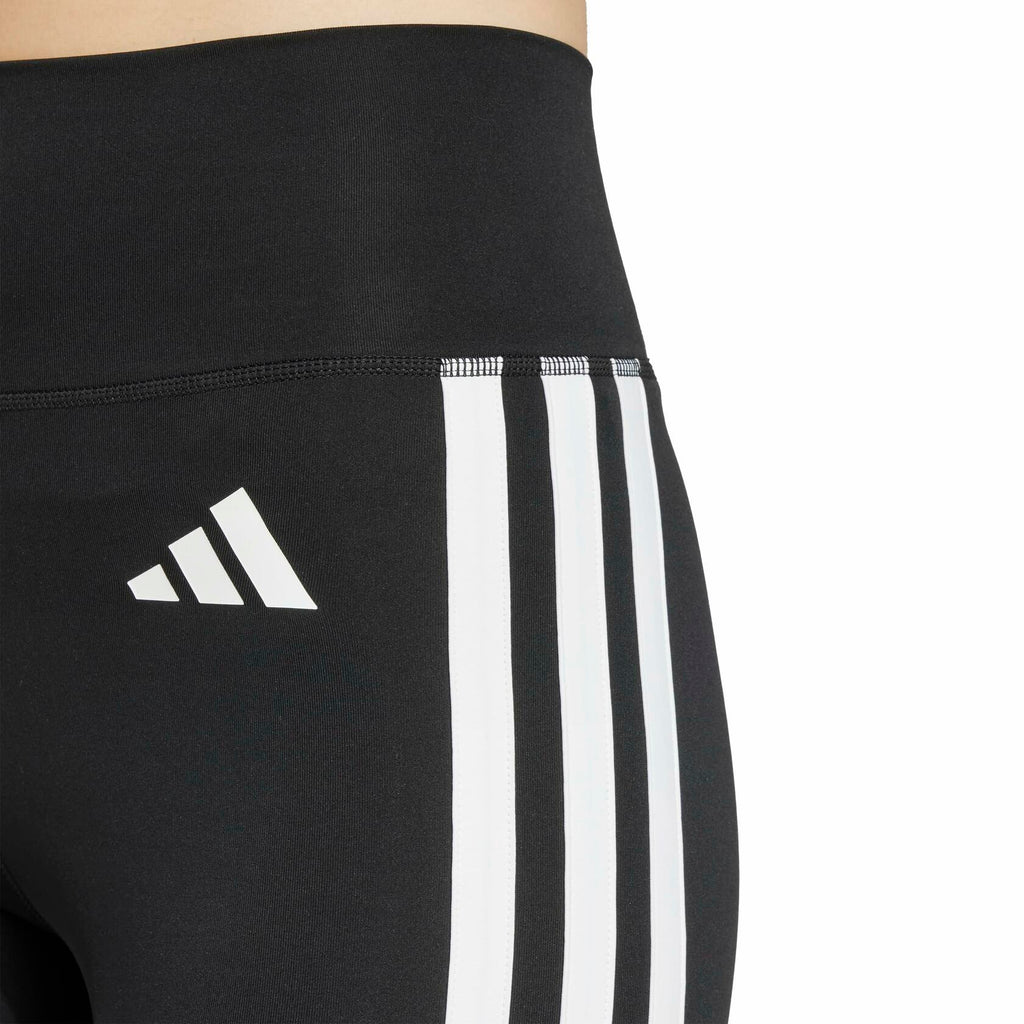 Adidas Womens Optime Essentials 3-Stripes Full-Length Training Leggings, Black/White, Large