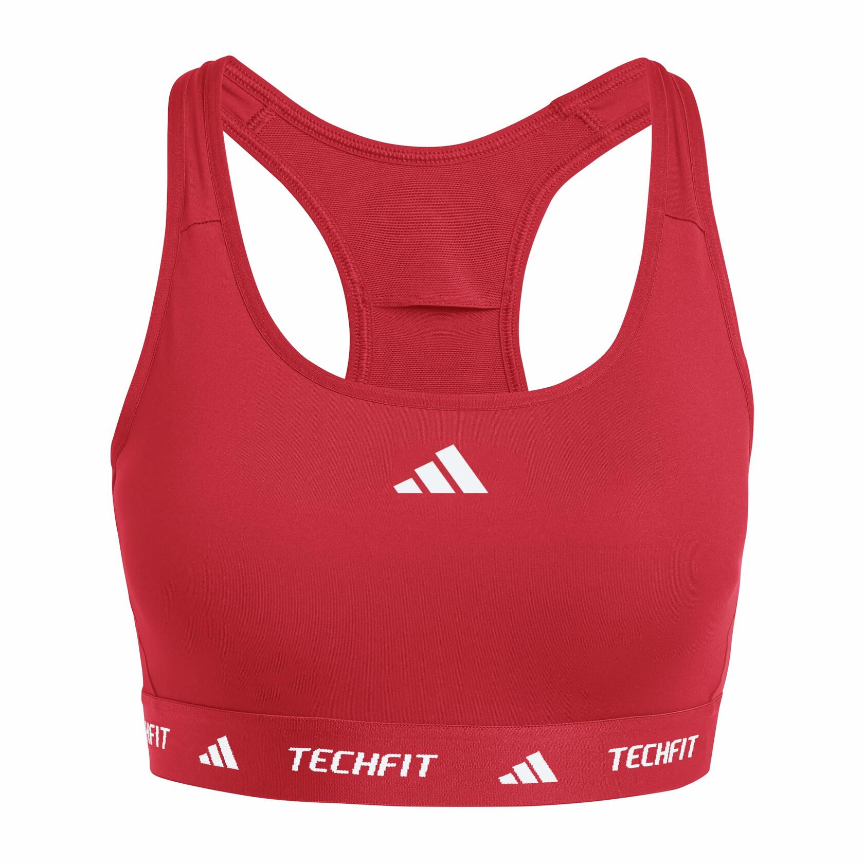 Adidas Women's Techfit Training Bra, Pure Ruby