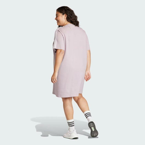 adidas Essentials 3-Stripes Single Jersey Boyfriend Tee Dress (Plus Size)