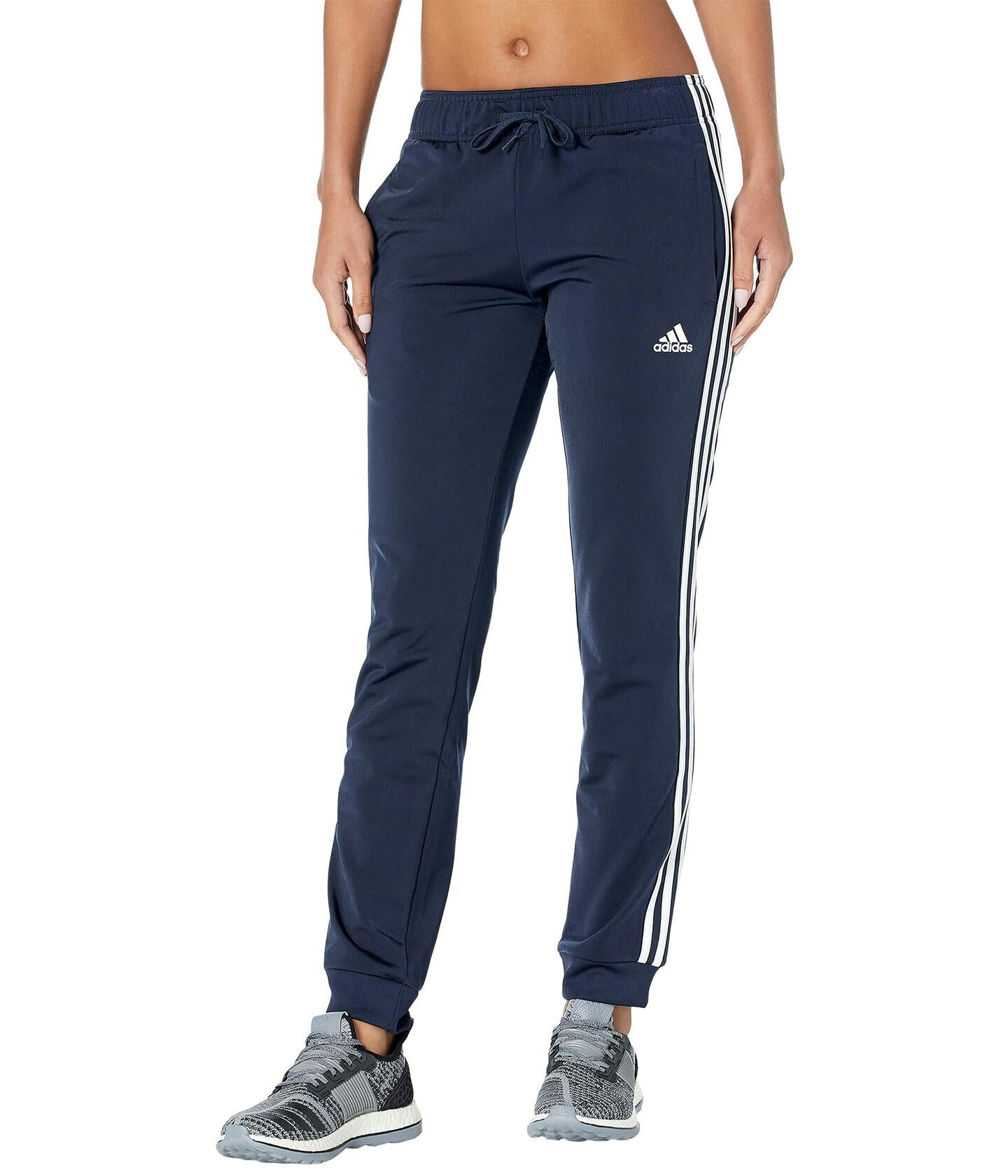 adidas Women's Plus Size Essentials Fleece Tapered Cuff Pants, Legend Ink, 3X