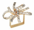 Kim Seybert Women's Jeweled Bow Napkin Ring Set of 4, msrp $400 Gold/Crystal, One Size