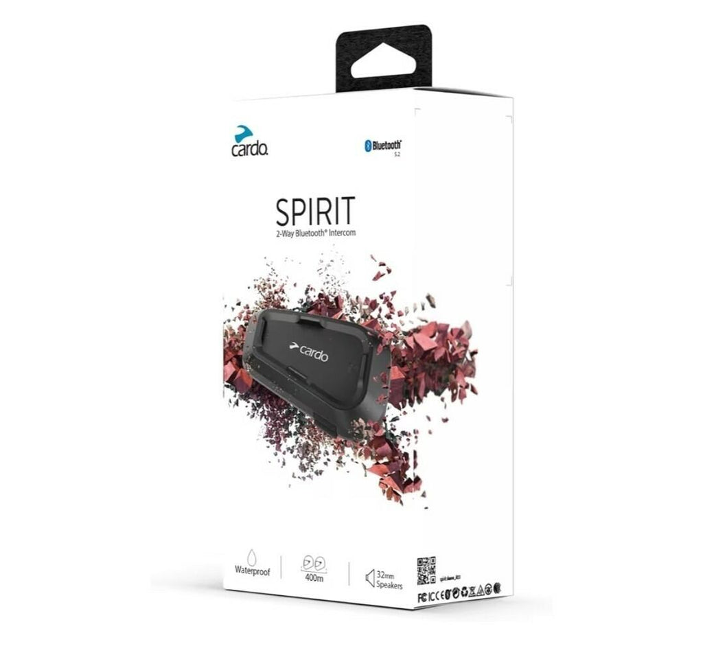 Cardo Systems Spirit Motorcycle Bluetooth Communication Headset 2-Way Bluetooth