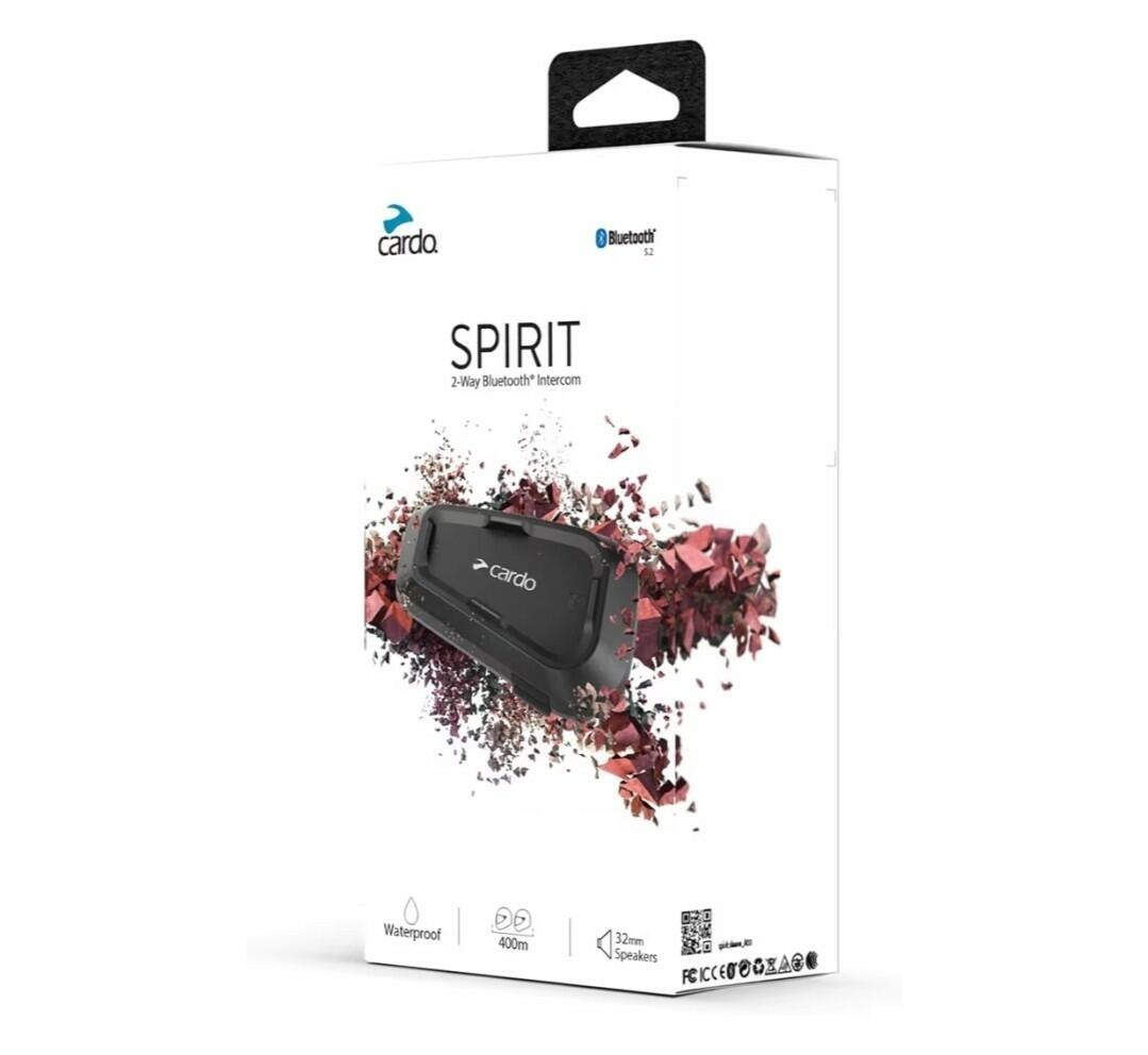 Cardo Systems Spirit Motorcycle Bluetooth Communication Headset 2-Way Bluetooth