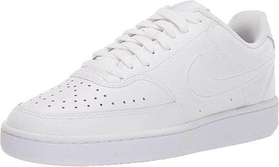Nike Women's Women's Nike Court Vision Low Shoe, White/White-White, 7.5 Regular US
