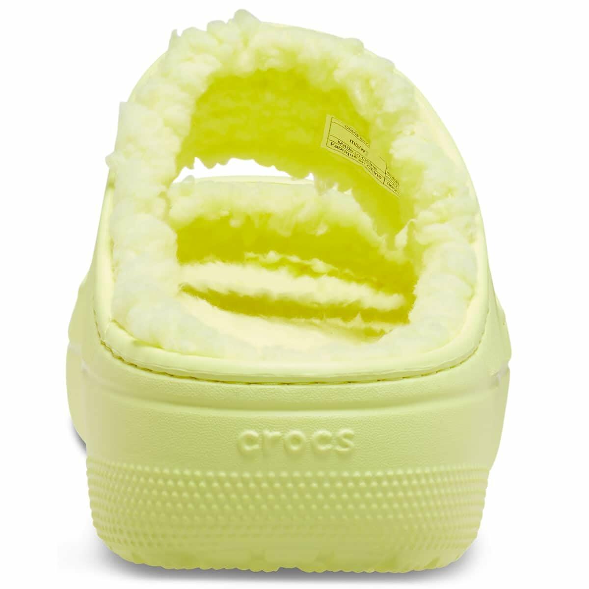 Crocs Unisex Classic Cozzzy Sandal Sulphur fur lined