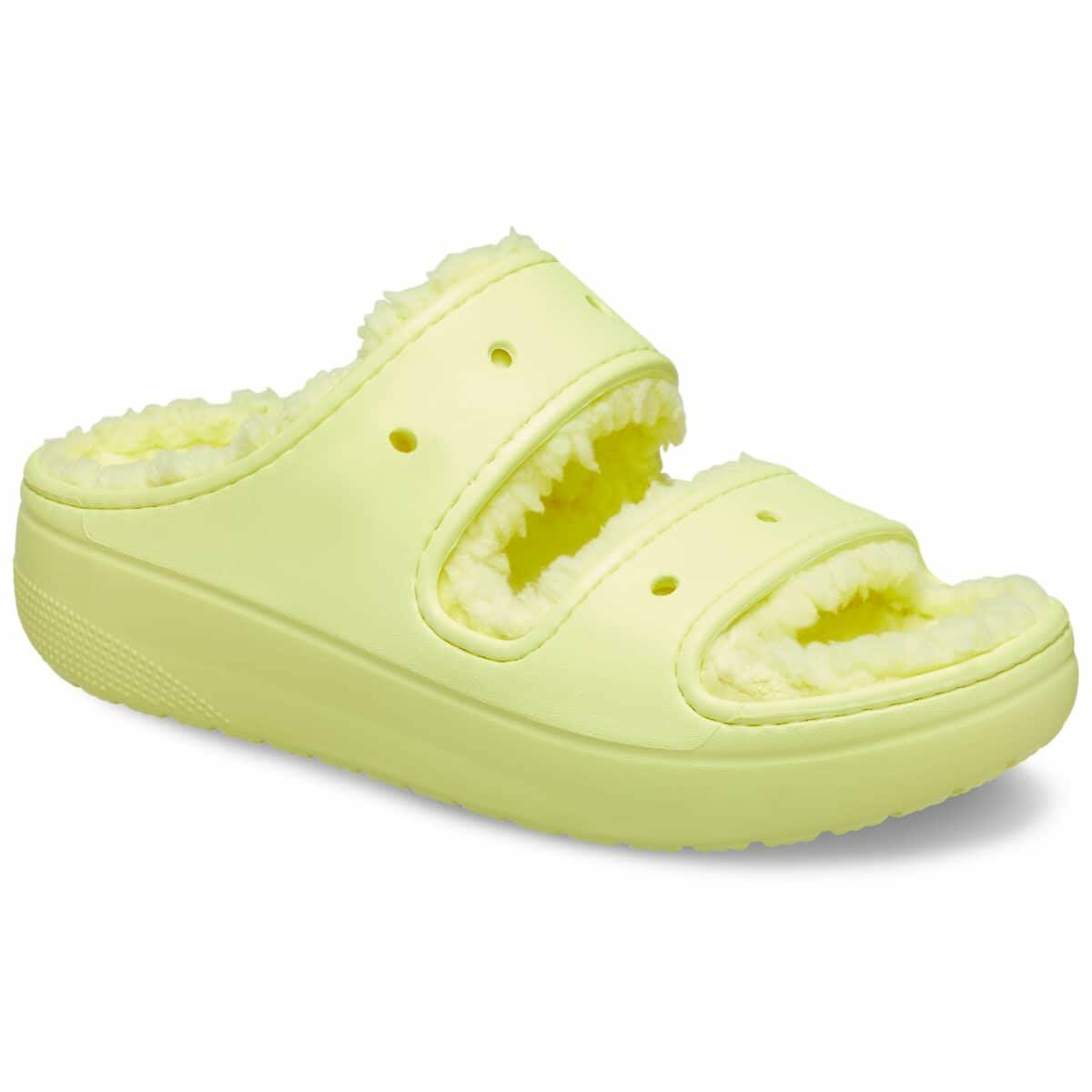 Crocs Unisex Classic Cozzzy Sandal Sulphur fur lined