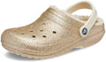 Crocs Classic Lined Glitter Unisex Clog Shoes - Faux Fur Lining - Lightweight Construction - Slip-on Style Multi/Gold Glitter Men's 13, Women's 15 Medium