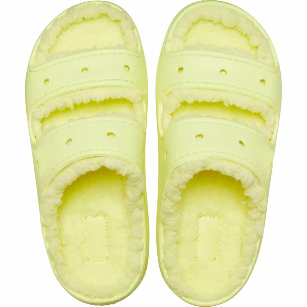 Crocs Unisex Classic Cozzzy Sandal Sulphur fur lined