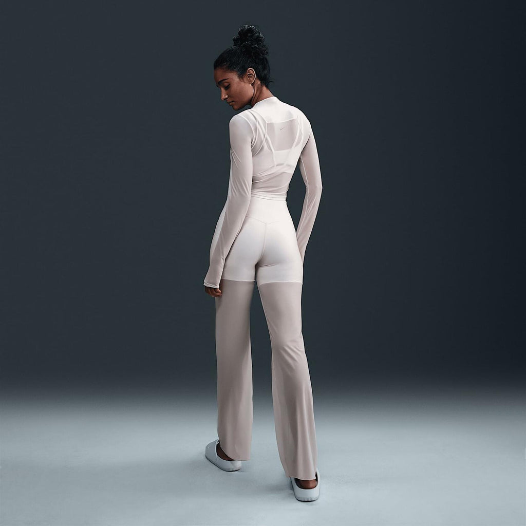 Nike Zenvy Sheer Women's Gentle-Support High-Waisted Full-Length Pants (FV7894-104, Light Orewood Brown) Size X-Small