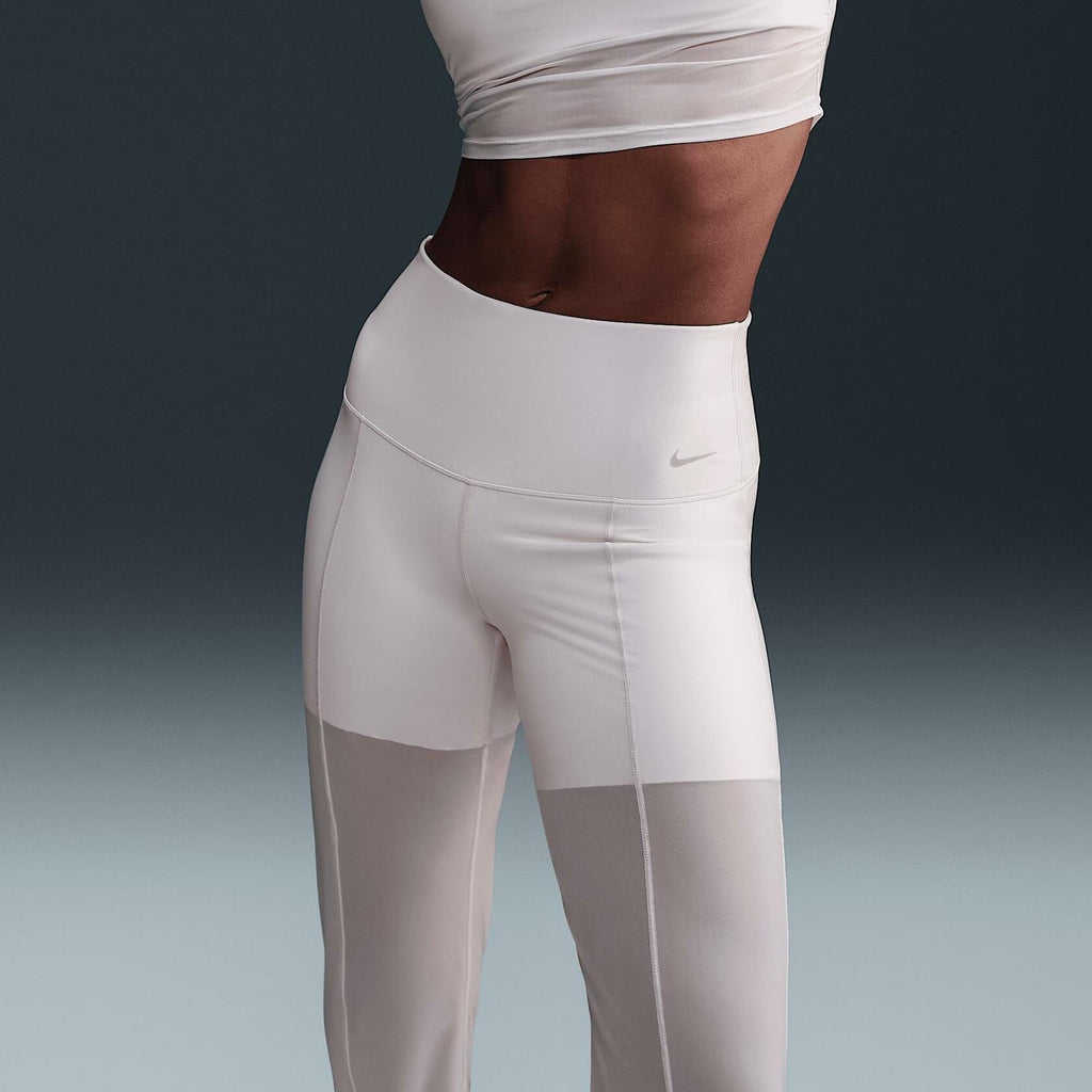Nike Zenvy Sheer Women's Gentle-Support High-Waisted Full-Length Pants (FV7894-104, Light Orewood Brown) Size X-Small