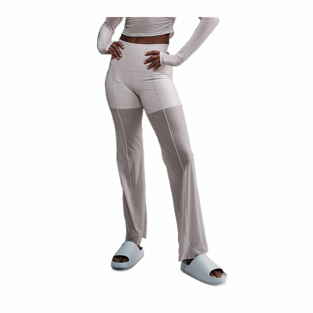 Nike Zenvy Sheer Women's Gentle-Support High-Waisted Full-Length Pants (FV7894-104, Light Orewood Brown) Size X-Small