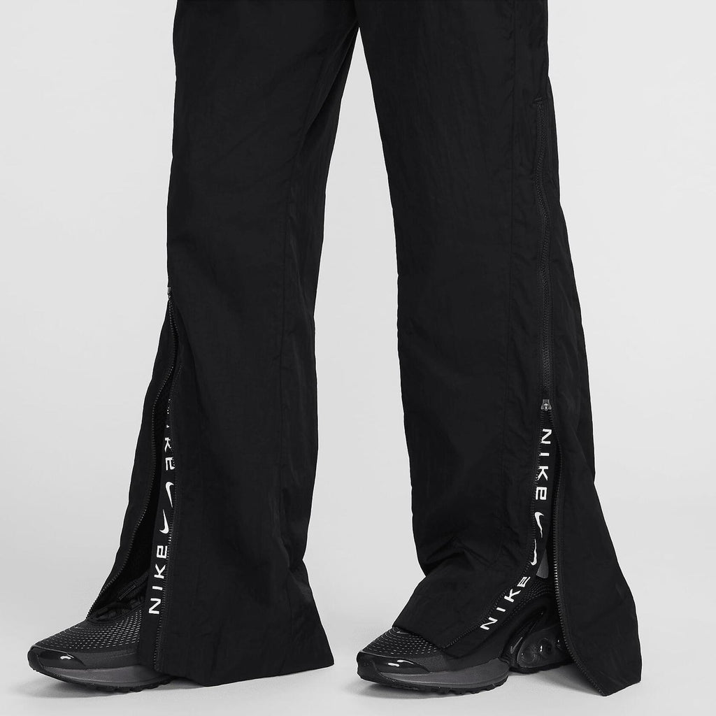 Nike Sportswear Collection Women's Mid-Rise Repel Zip Pants (FV7544-010, Black/White) Size X-Small