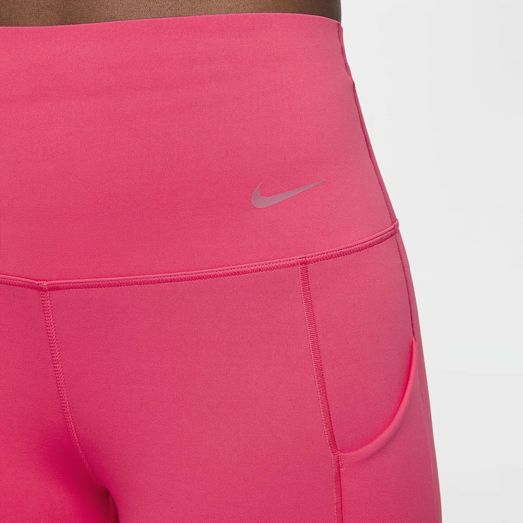 Nike Universa Women's Medium-Support High-Waisted 7/8 Leggings with Pockets (DQ5897-629, Aster Pink/Black) Size X-Small, s, l