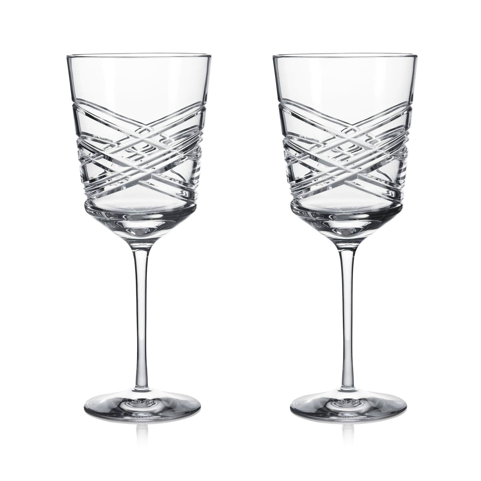 Waterford Mastercraft Aran Red Wine Glass Pair authentic new in box