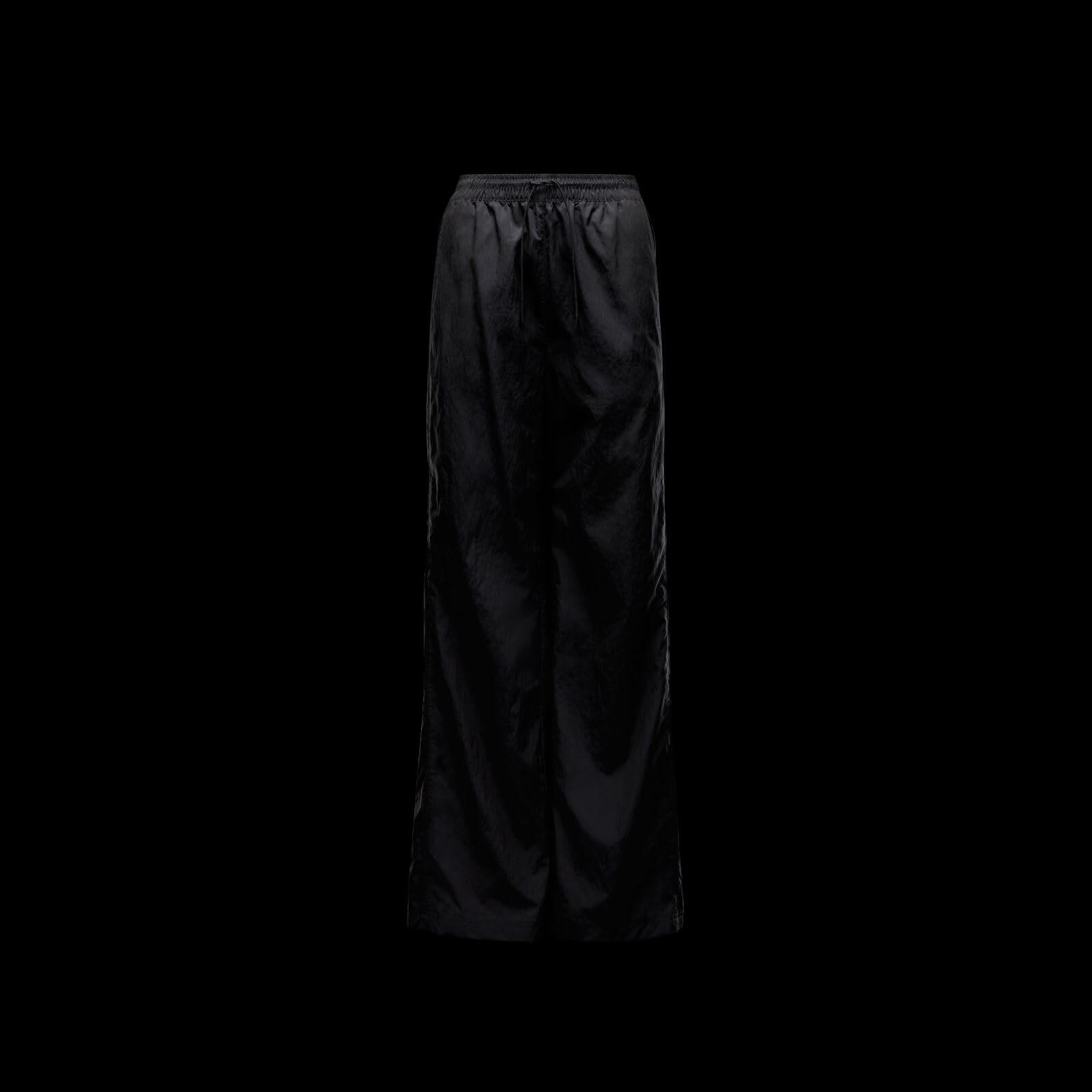 Nike Womens Windrunner High-Waisted Woven Open-Hem Pants Black/White Small, xs