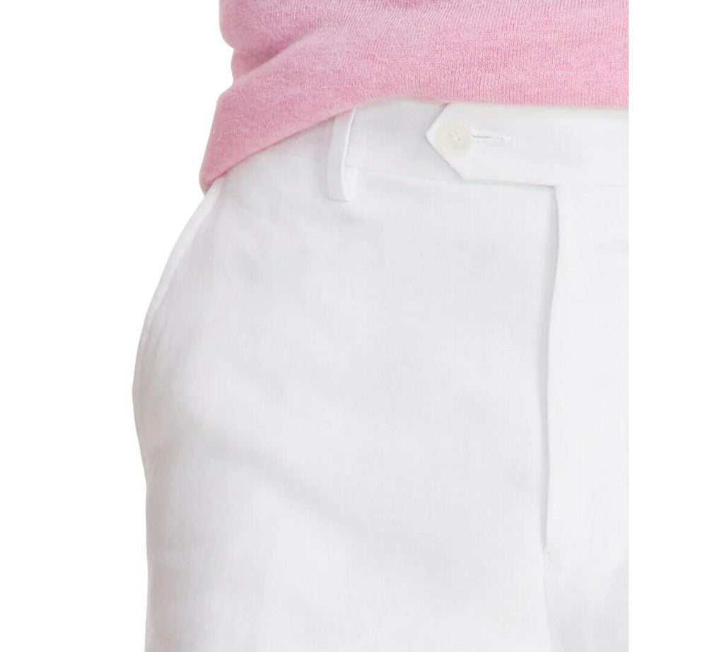 Tommy Hilfiger Mens Modern fit Dress Pants 32/32 White Solid Linen