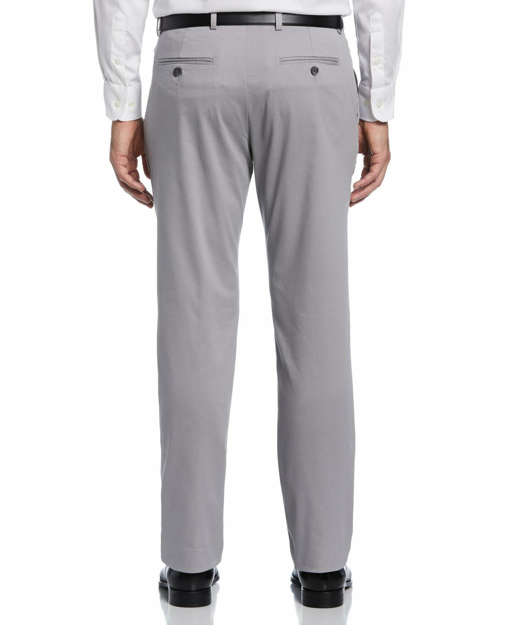 Perry Ellis Portfolio Men's Essentials Slim Fit Cotton Active Waistband Dress Pant, Chiseled Stone, 32W x 29L
