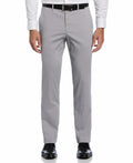 Perry Ellis Portfolio Men's Essentials Slim Fit Cotton Active Waistband Dress Pant, Chiseled Stone, 32W x 29L