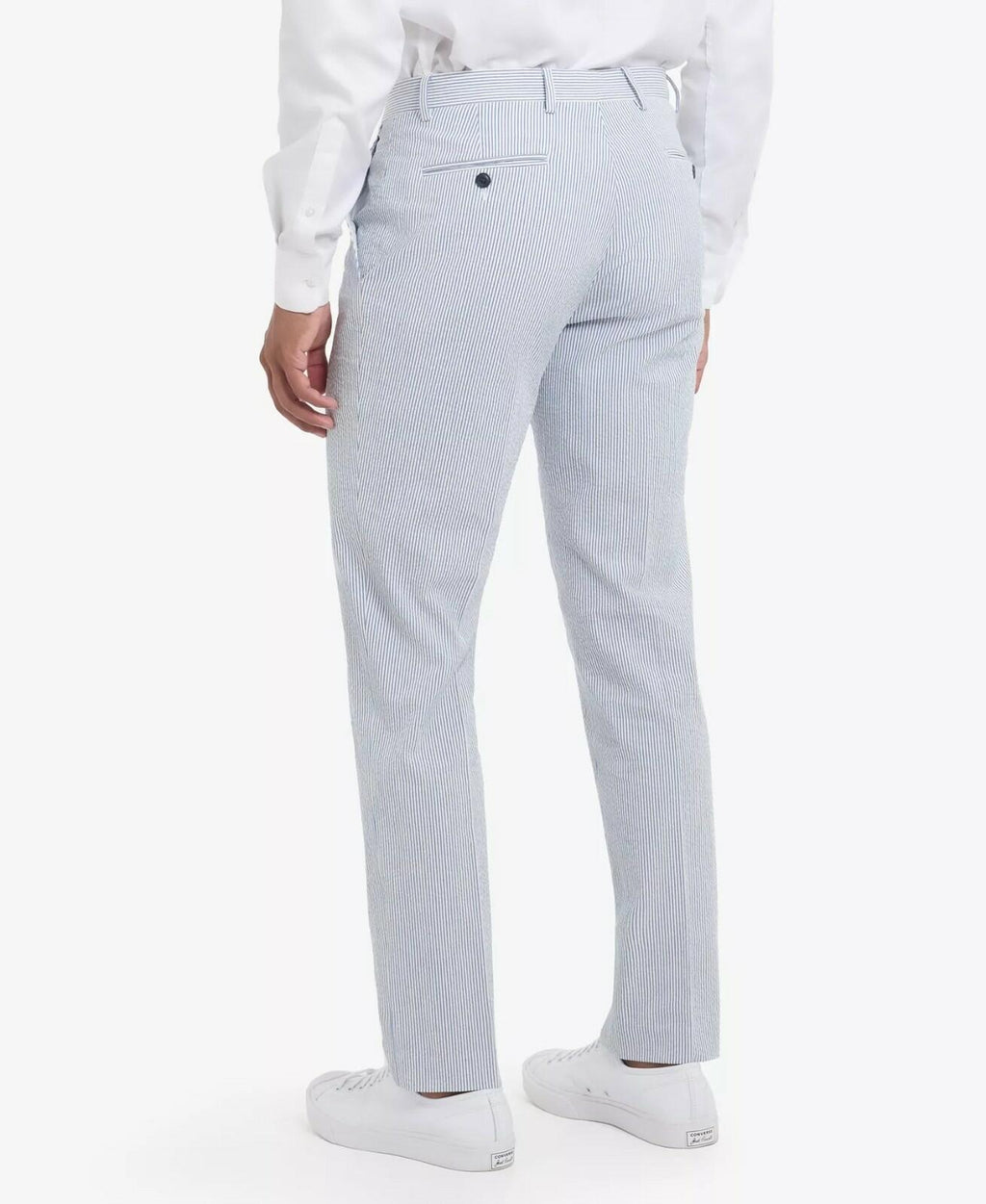 Tommy Hilfiger Mens Modern fit Dress Pants Light Blue Striped new